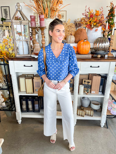 Polka Dot Blue Judy Top