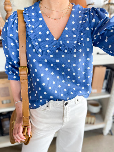 Polka Dot Blue Judy Top