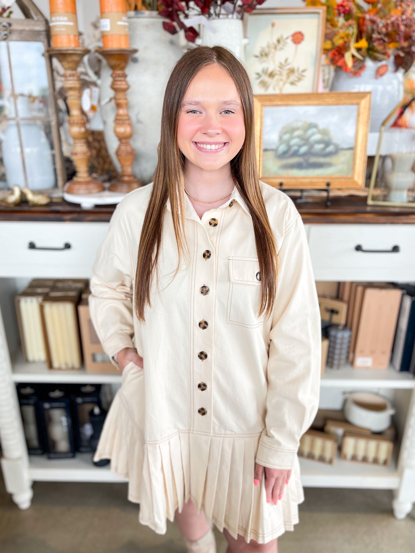 Entro Ecru Graycee Dress