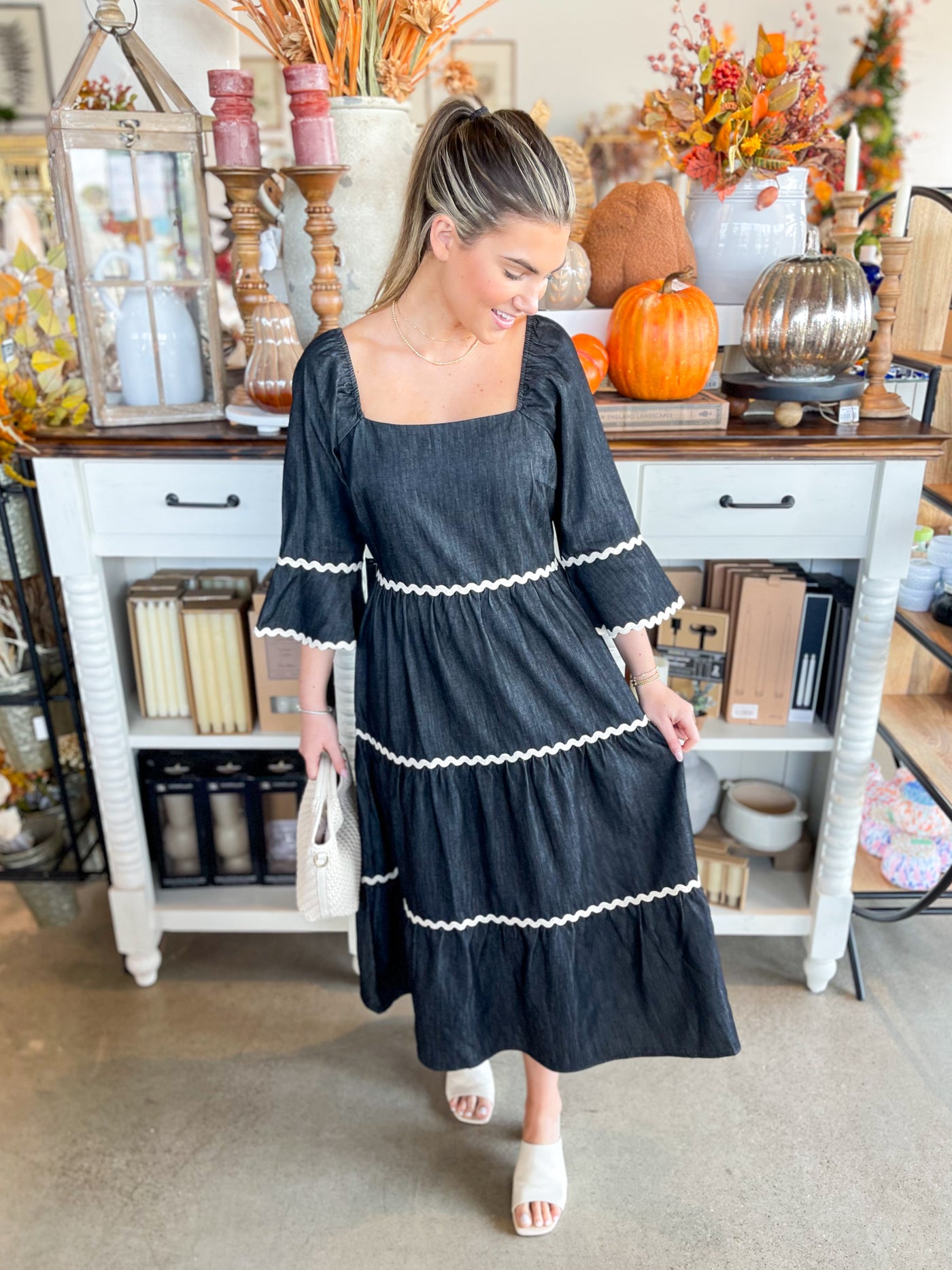 CC Rik Rak Denim Dress