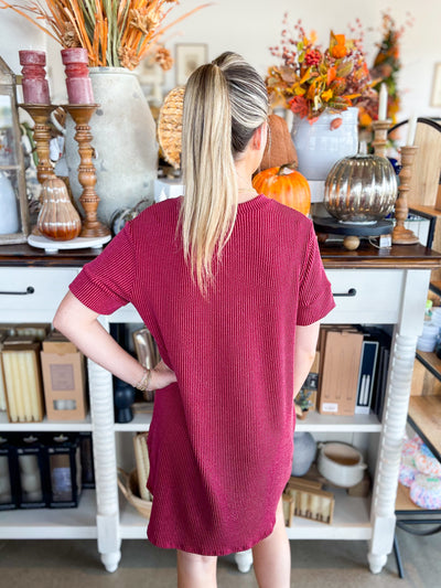 C.C. Wine Texture Jess Dress