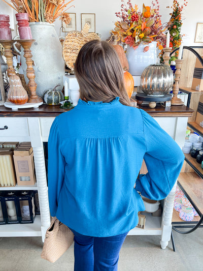 Jodifl Teal Becca Top