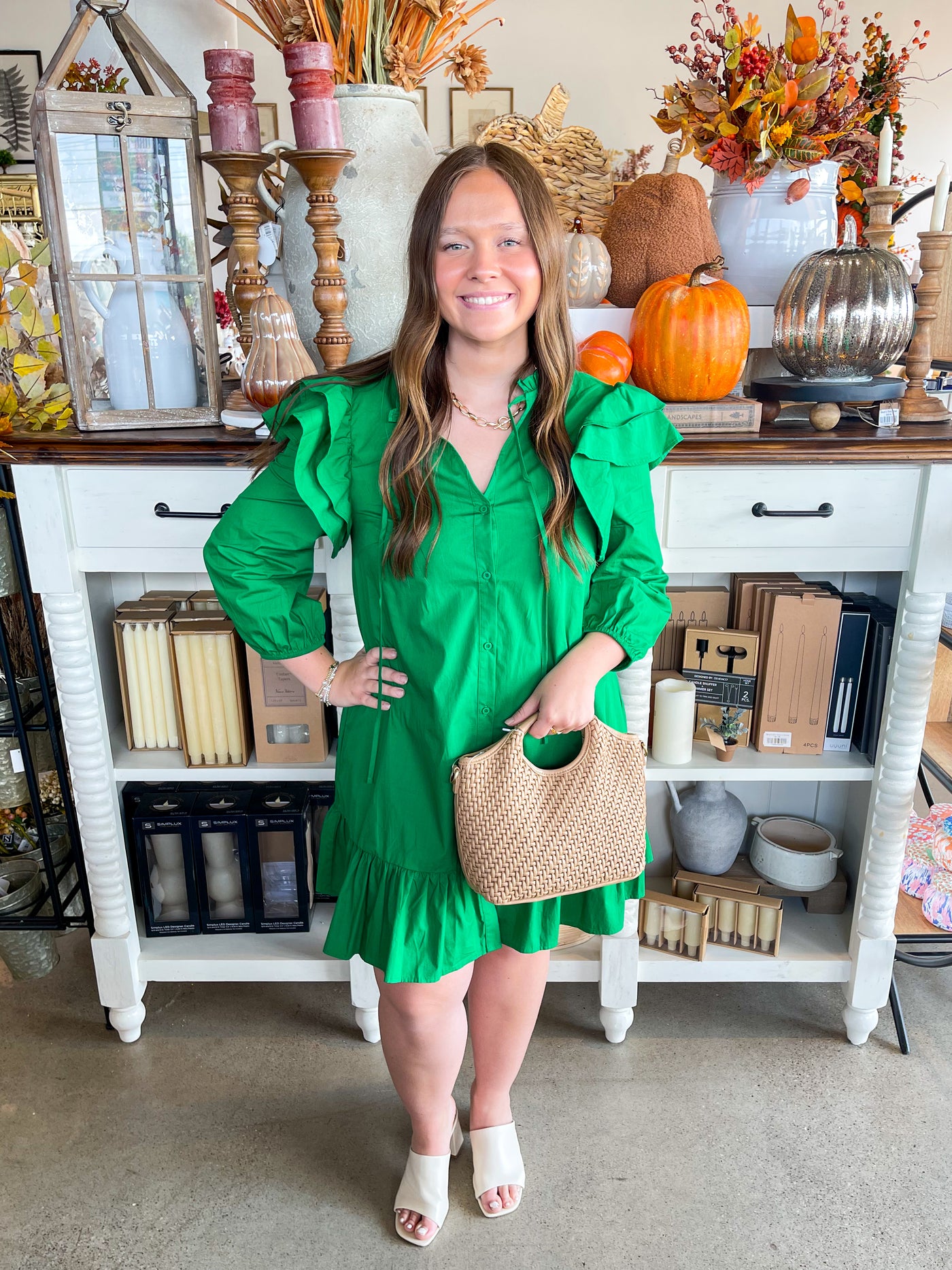 CC Green Magnolia Dress