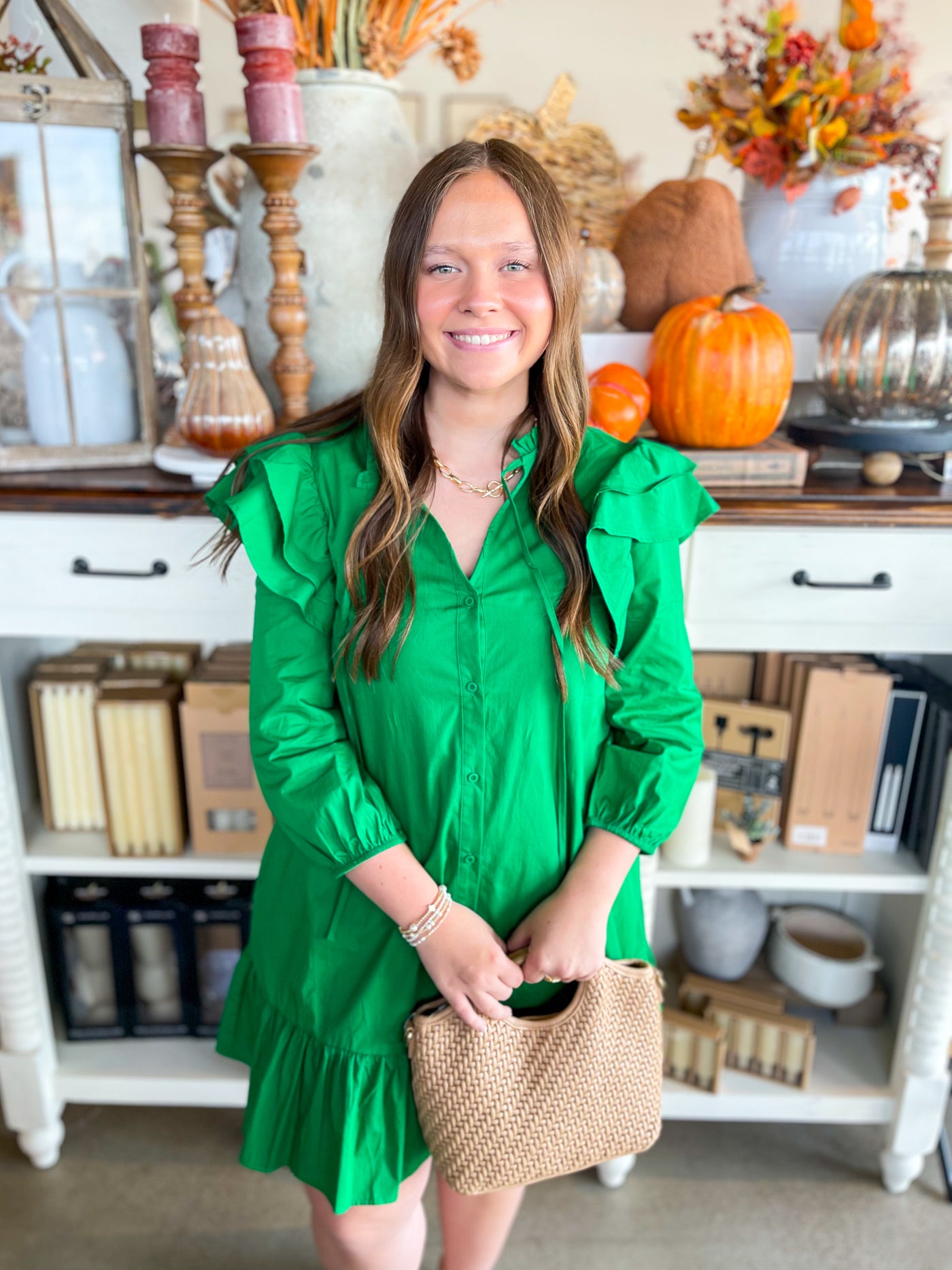 CC Green Magnolia Dress