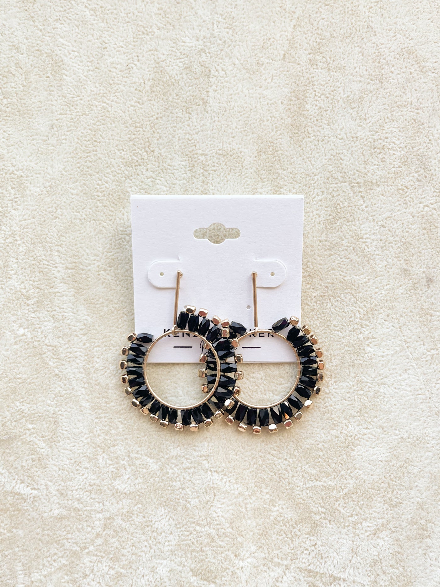 Sophia Bar & Bead Circle Earrings