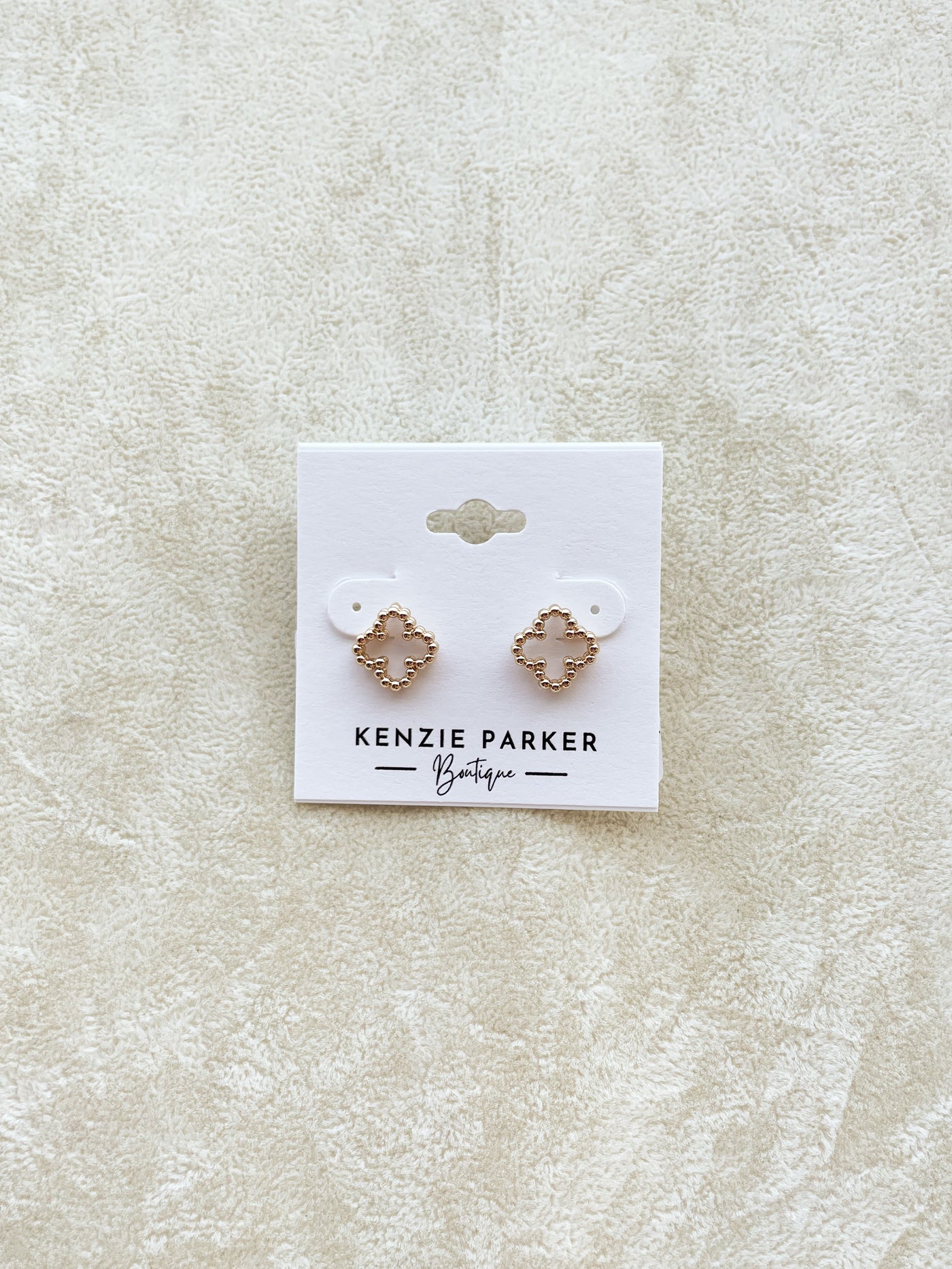 Linda Gold Clover Studs