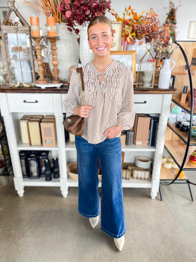 Brown Harlowe Top