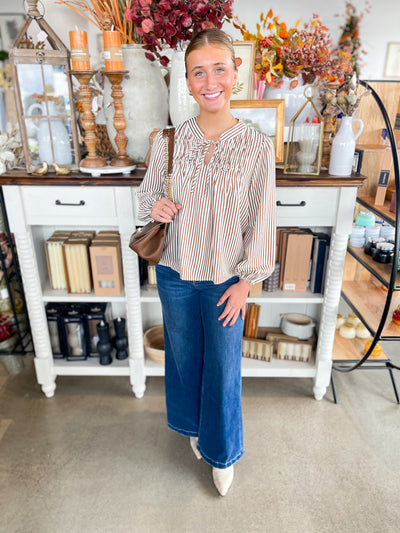 Brown Harlowe Top
