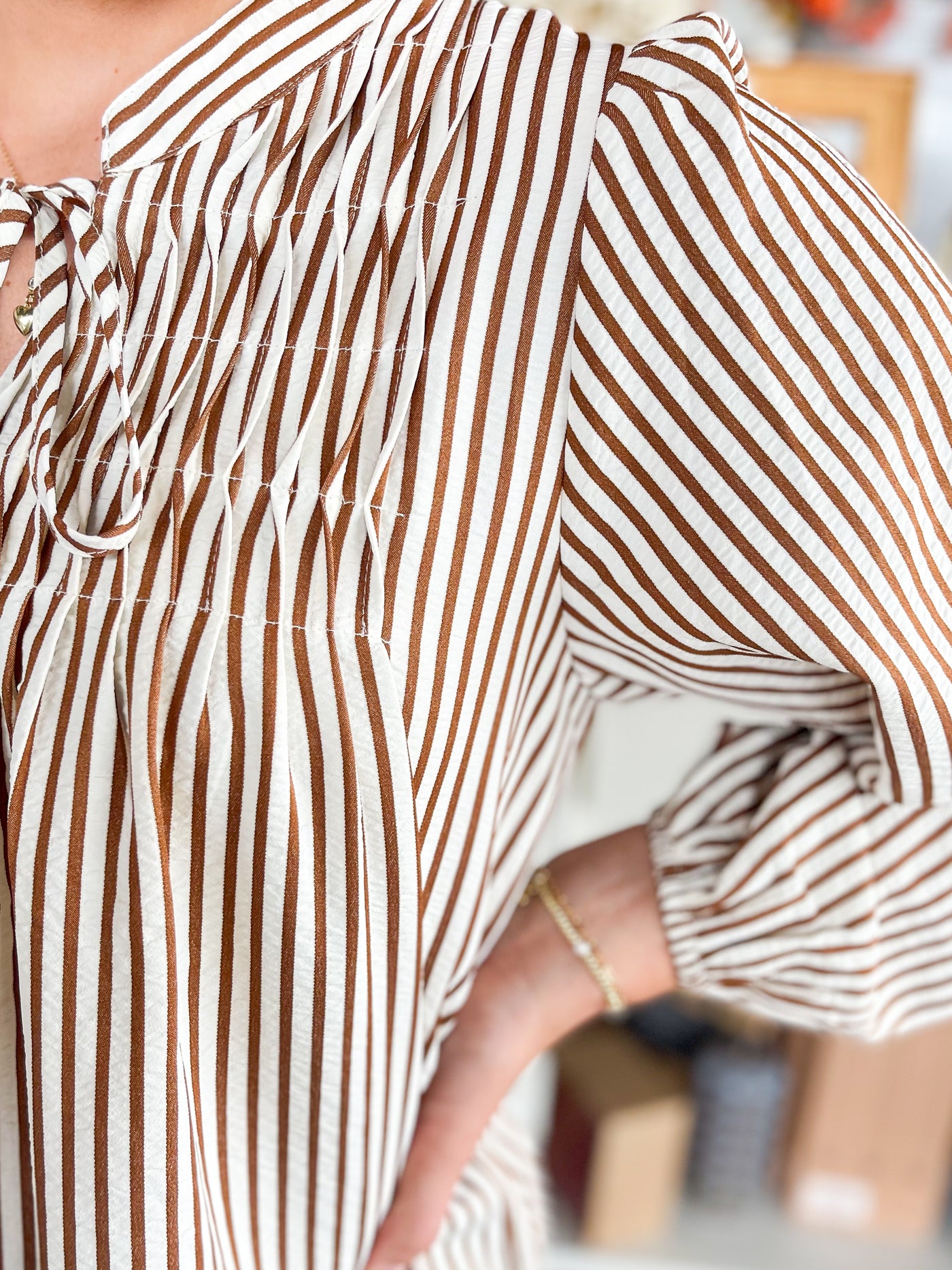 Brown Harlowe Top