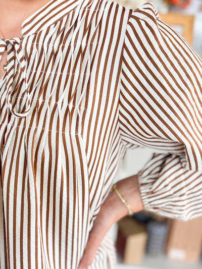 Brown Harlowe Top