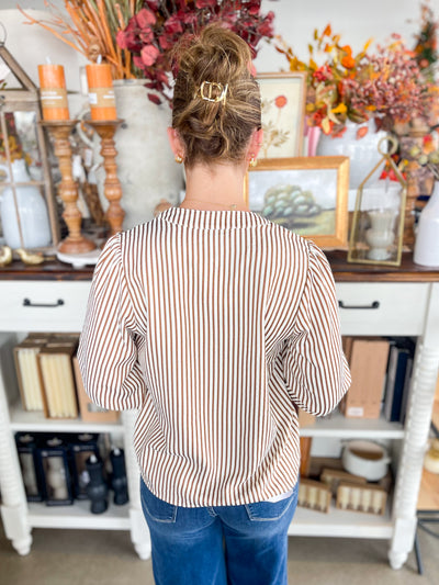 Brown Harlowe Top