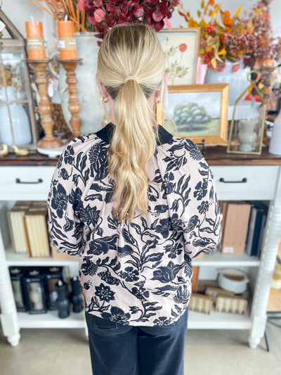Umgee Black Taupe Mix Top