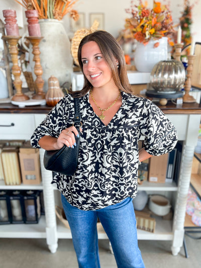 Pixie & Ivy Black Mollie Top