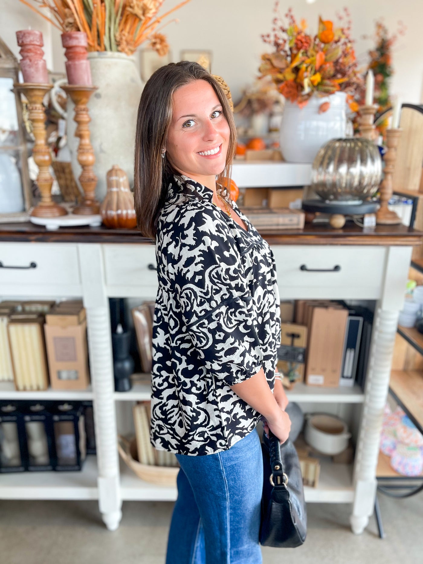 Pixie & Ivy Black Mollie Top
