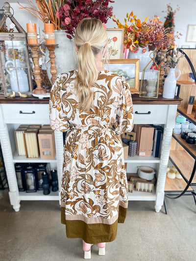Brown Hollis Midi Dress