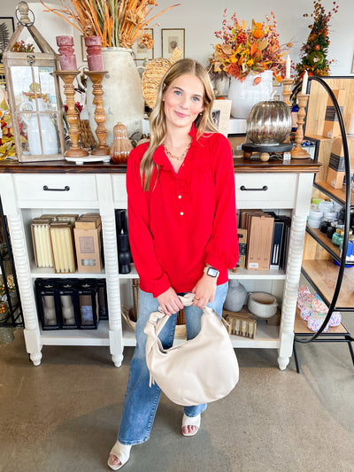 Jodifl Red Becca Top
