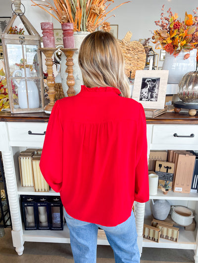 Jodifl Red Becca Top
