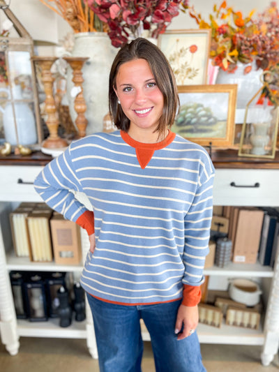 Blue Oversized Sullivan Sweater