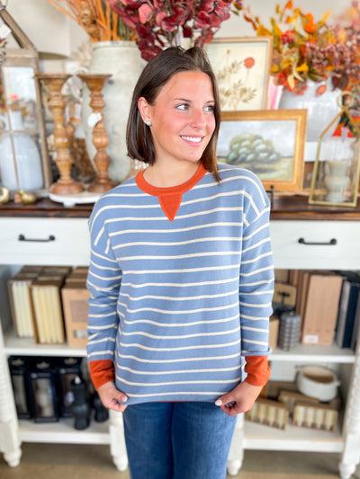 Blue Oversized Sullivan Sweater