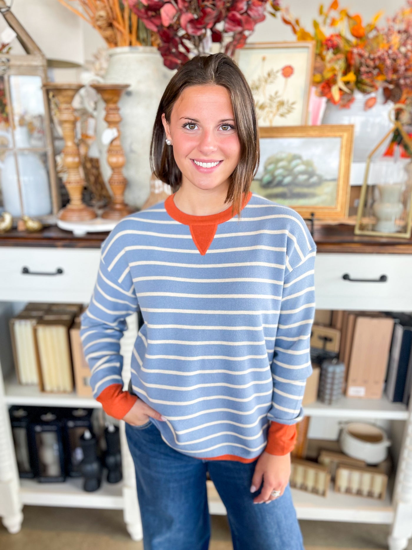 Blue Oversized Sullivan Sweater