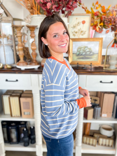 Blue Oversized Sullivan Sweater