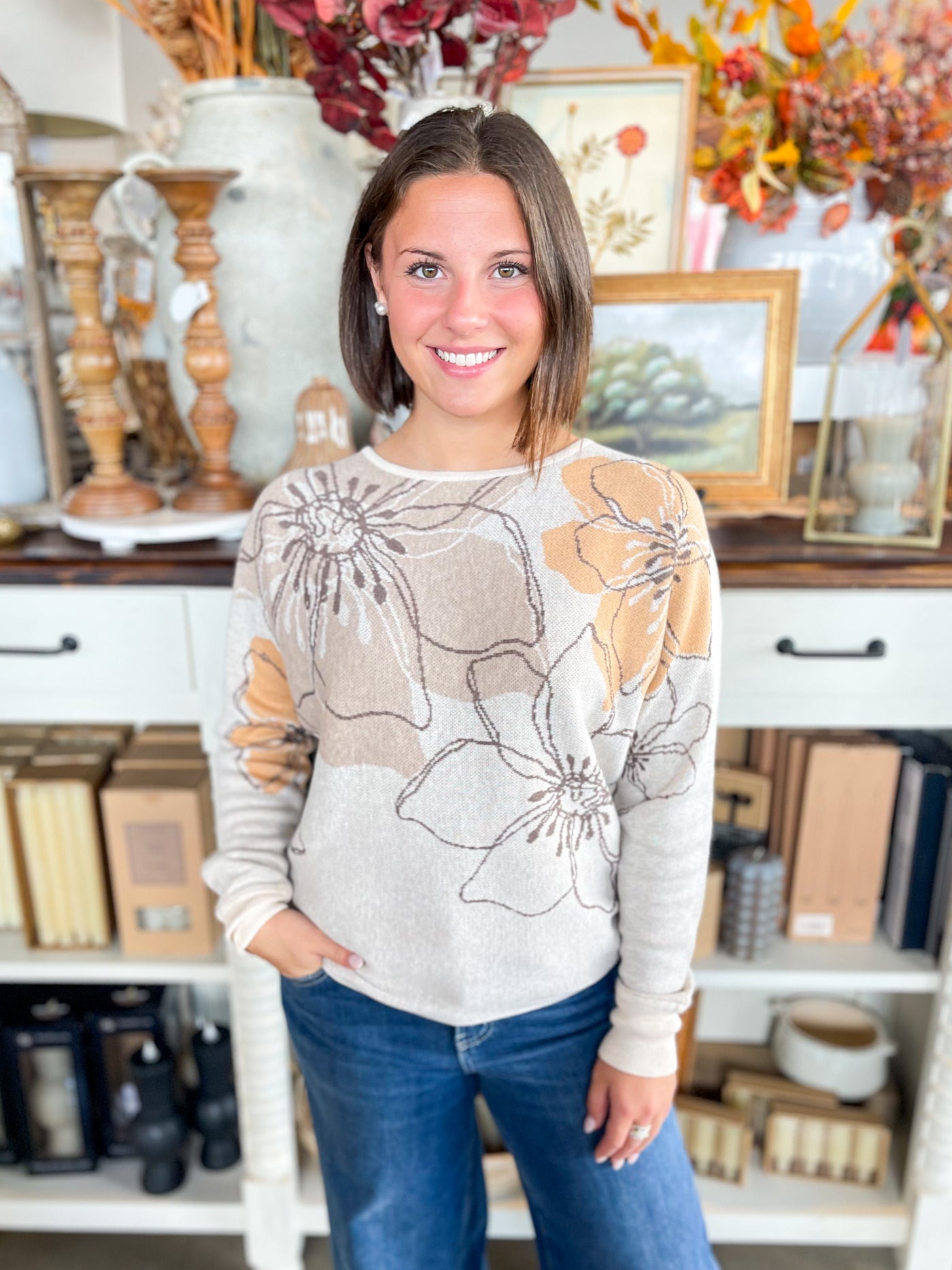 Taupe Kennedy Sweater