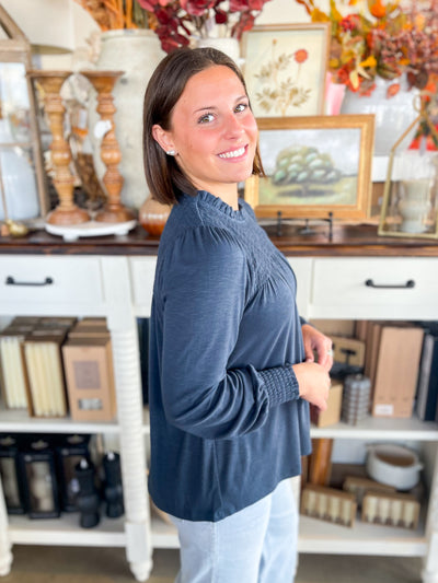 Teal Spencer Top