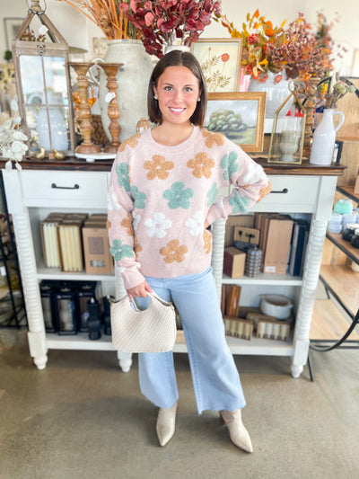 Blush Floral Sweater