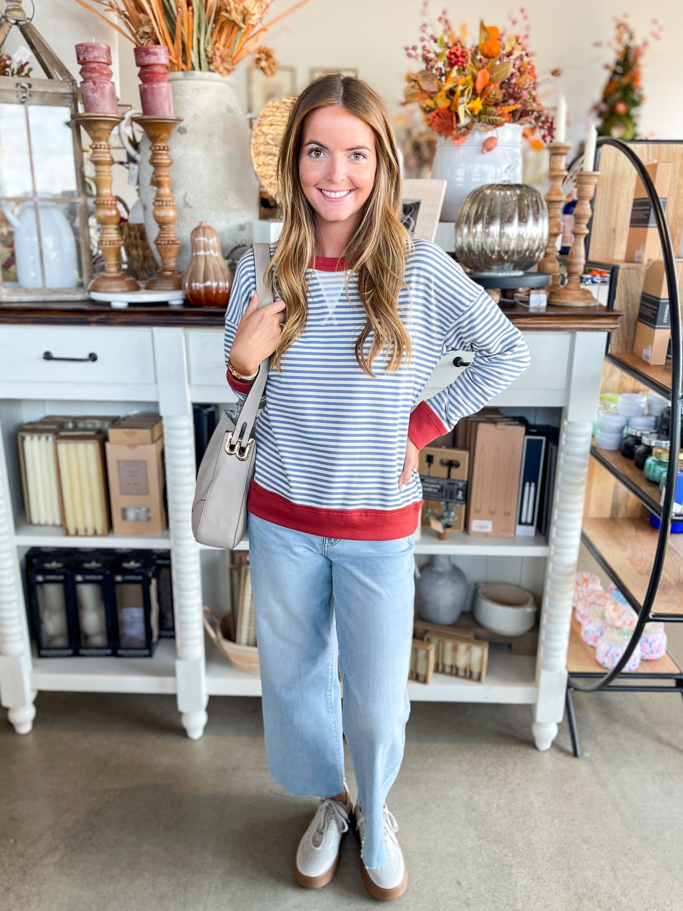 Blue Ivory Terry Pullover