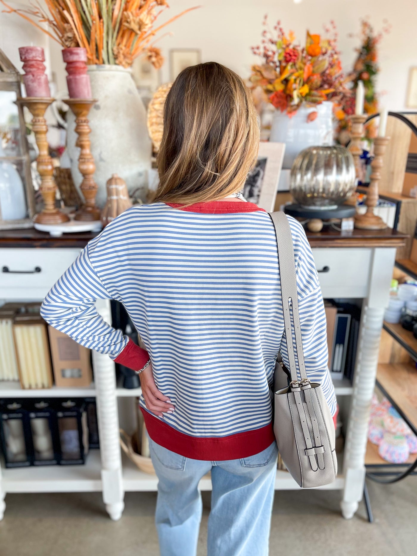 Blue Ivory Terry Pullover