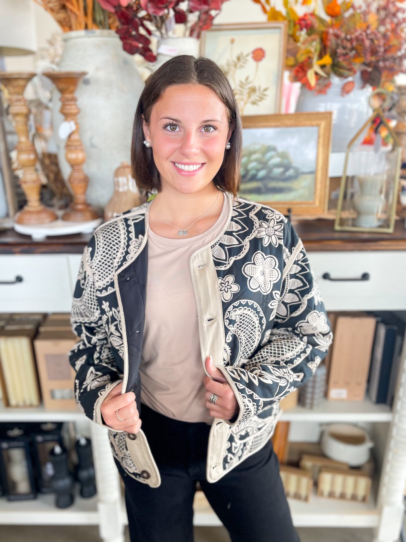 Entro Black Quilted Avery Jacket
