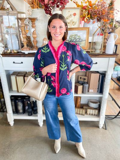 Umgee Navy Mix Top