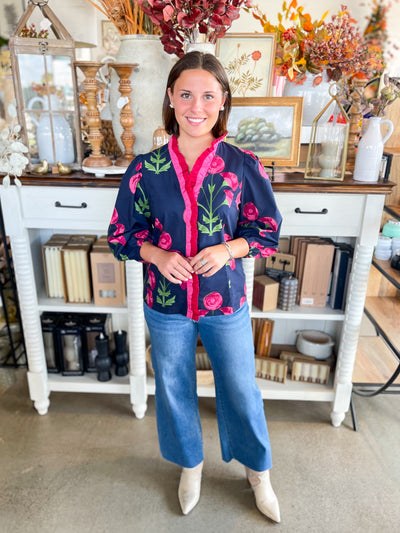 Umgee Navy Mix Top