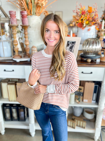 Copper Crewneck Angela Sweater