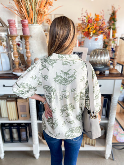 Pixie & Ivy Olive Mollie Top