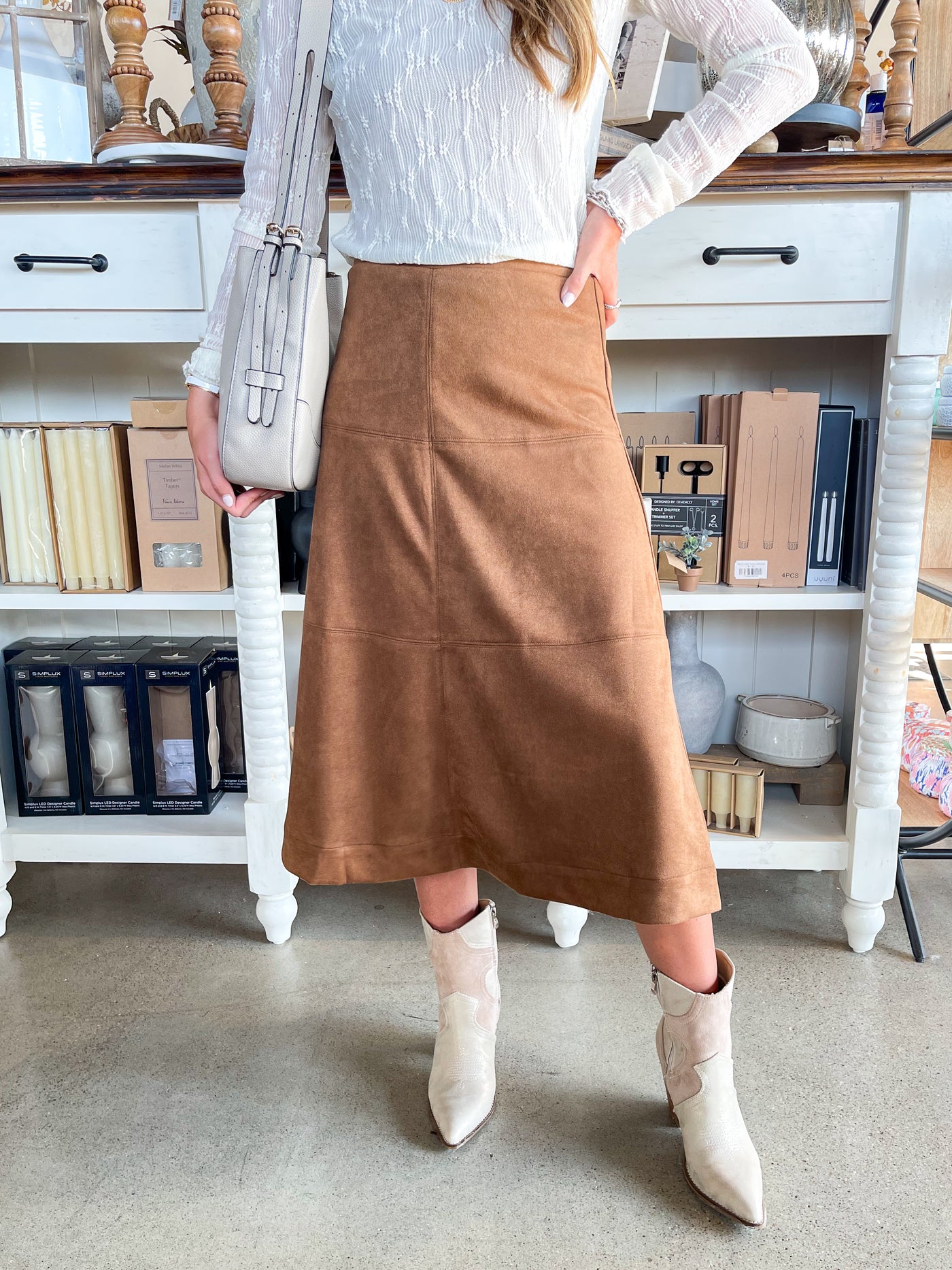 Jodifl Camel Dottie Skirt