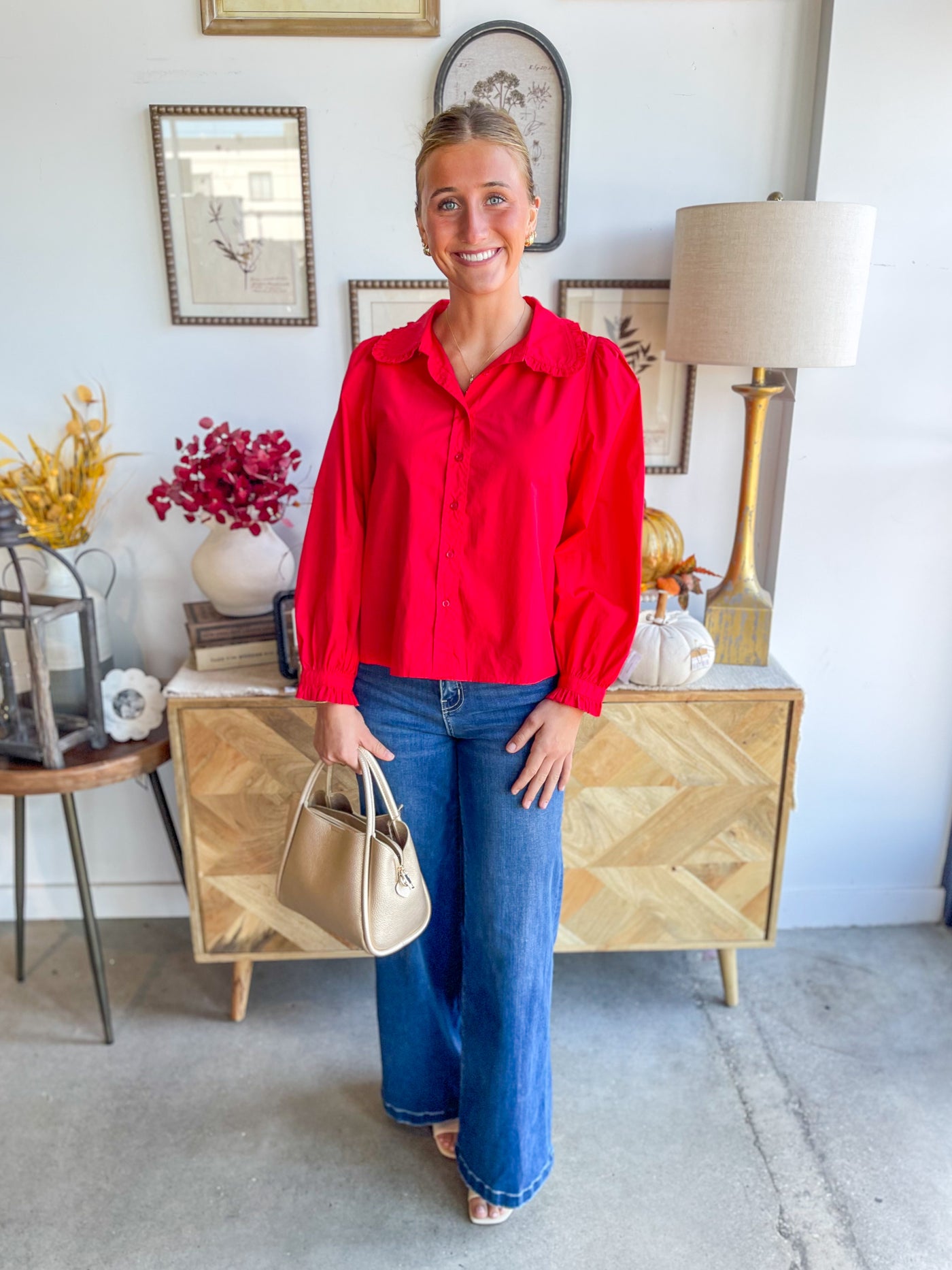 Jodifl Red Billie Top