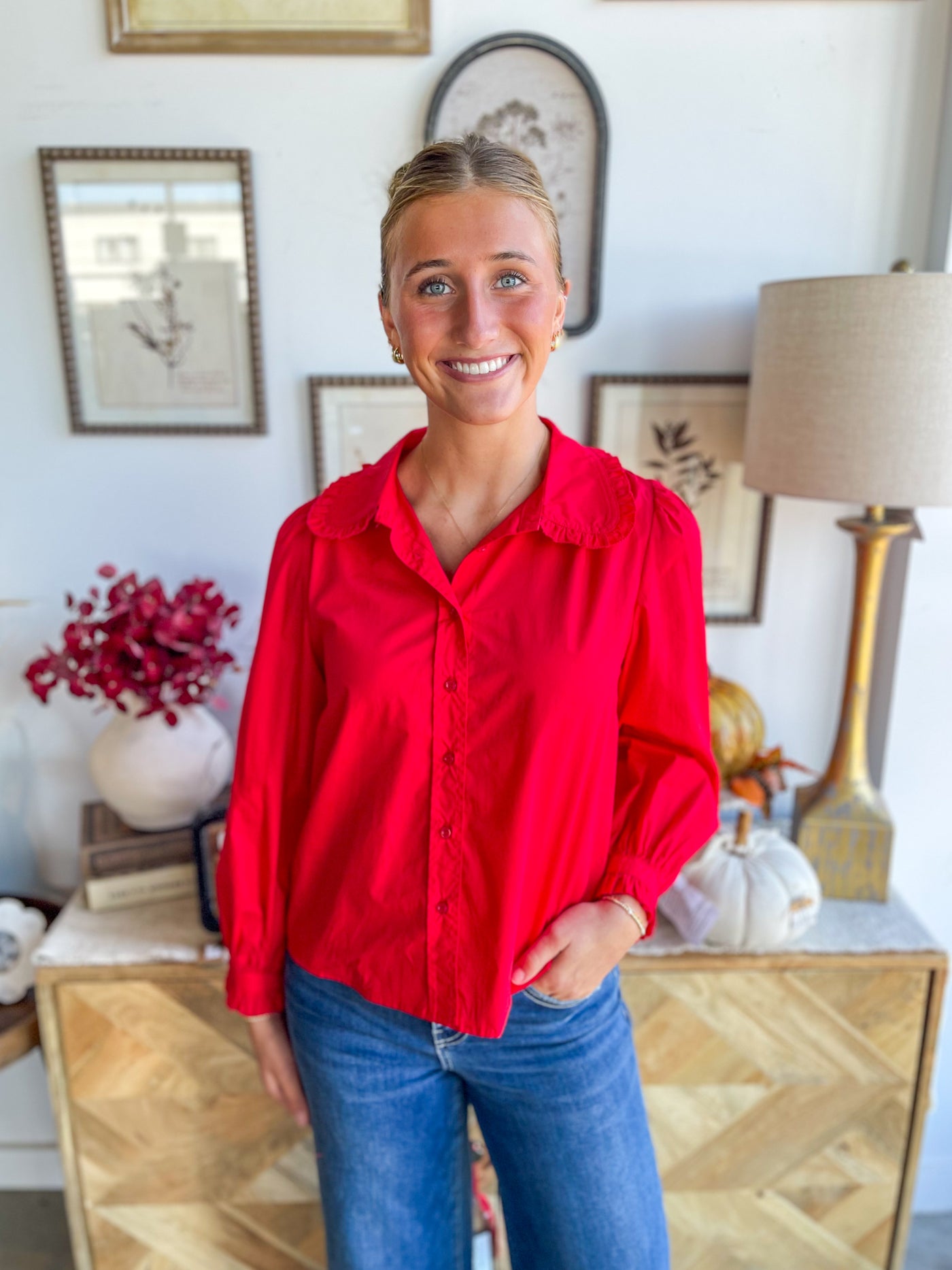 Jodifl Red Billie Top