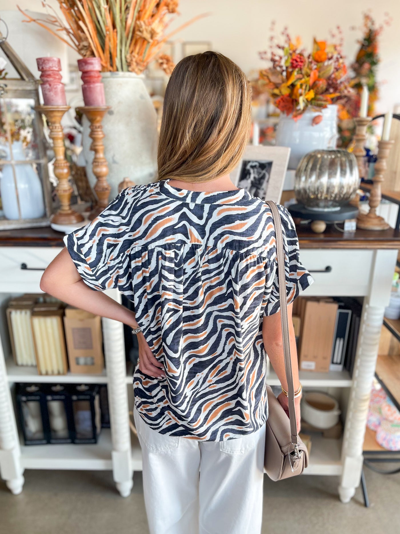 Tori Cape Cod Print Top