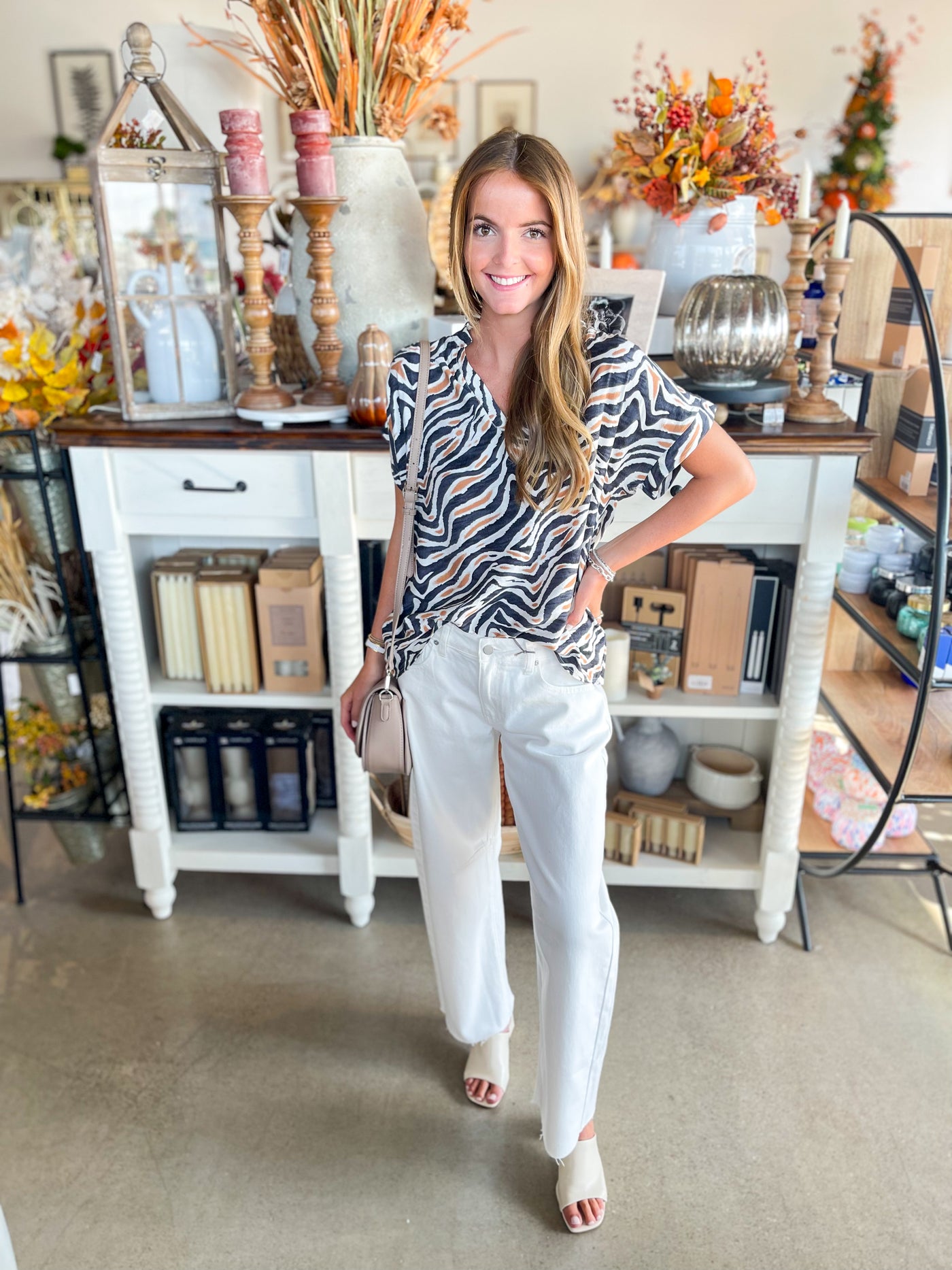 Tori Cape Cod Print Top