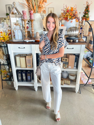 Tori Cape Cod Print Top