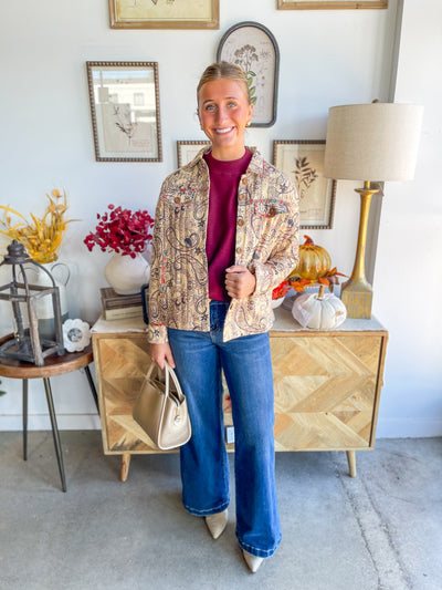 Beige Multi Fate Jacket