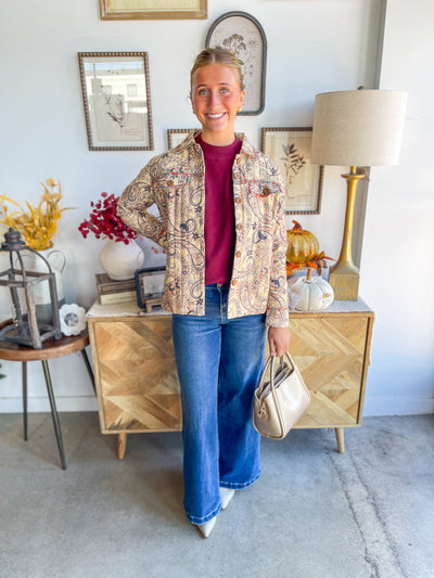 Beige Multi Fate Jacket