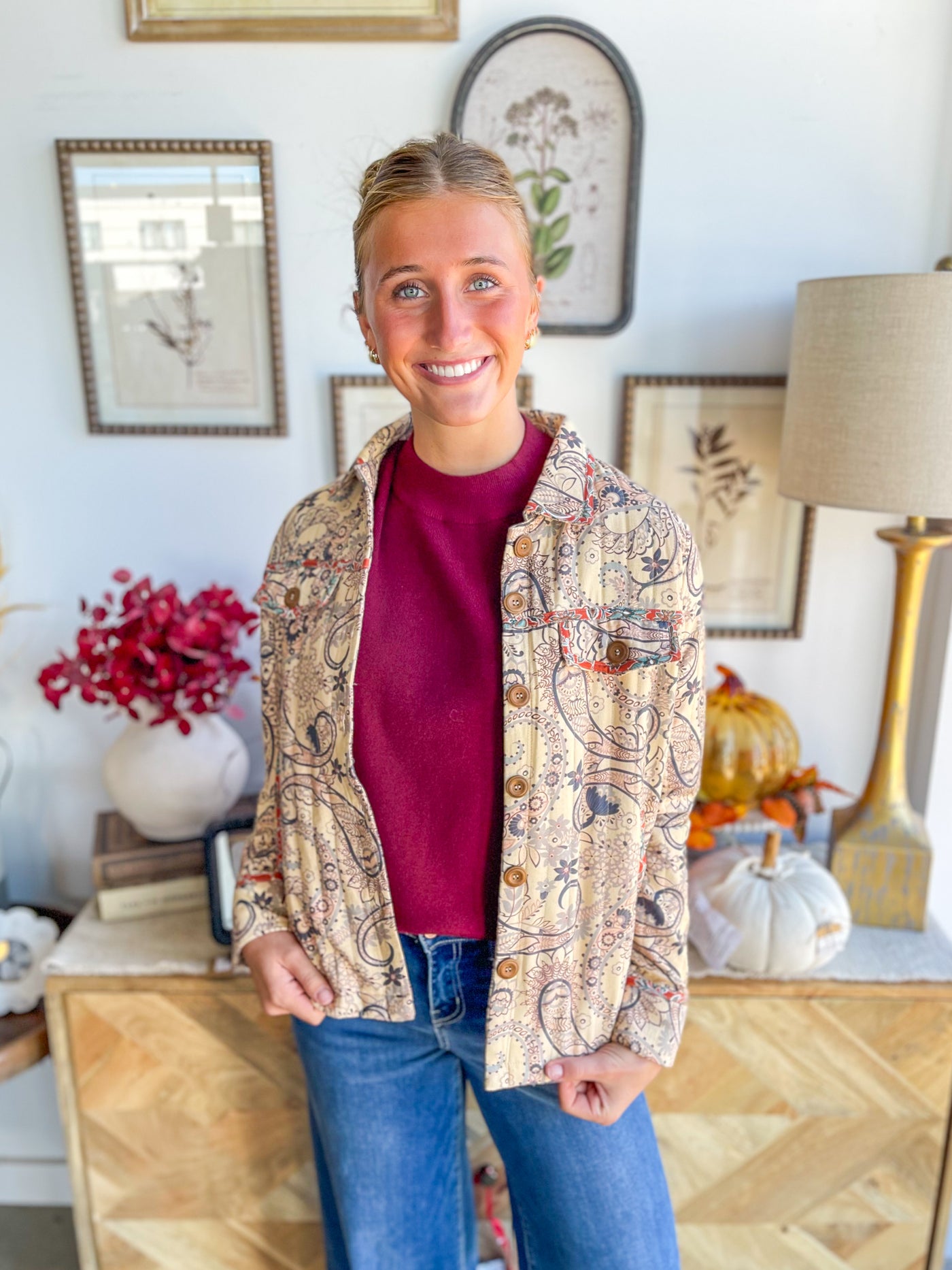 Beige Multi Fate Jacket