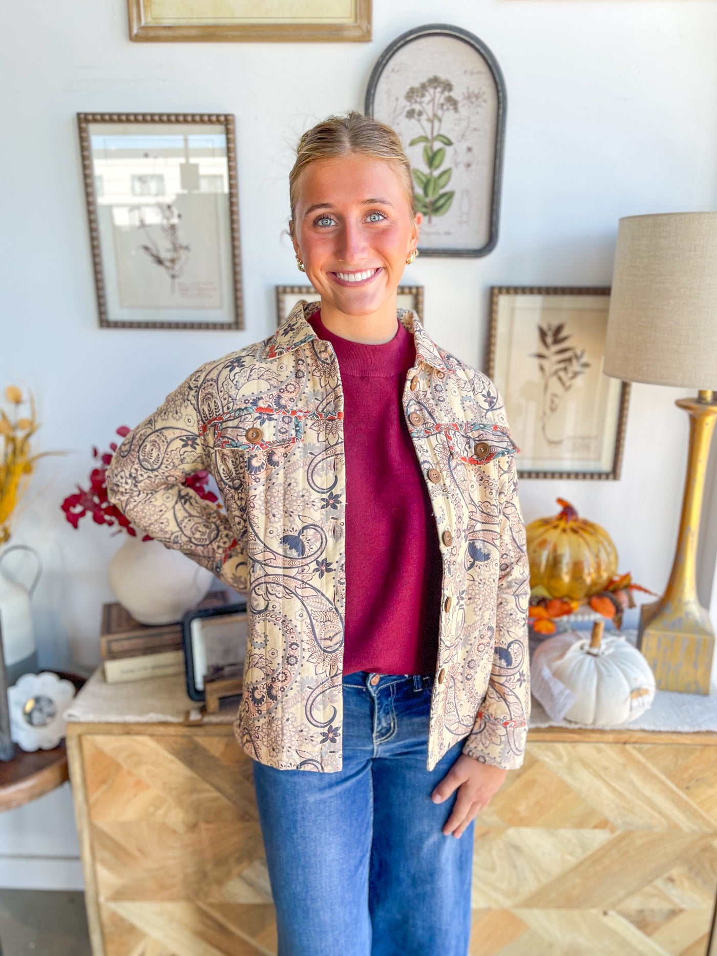 Beige Multi Fate Jacket
