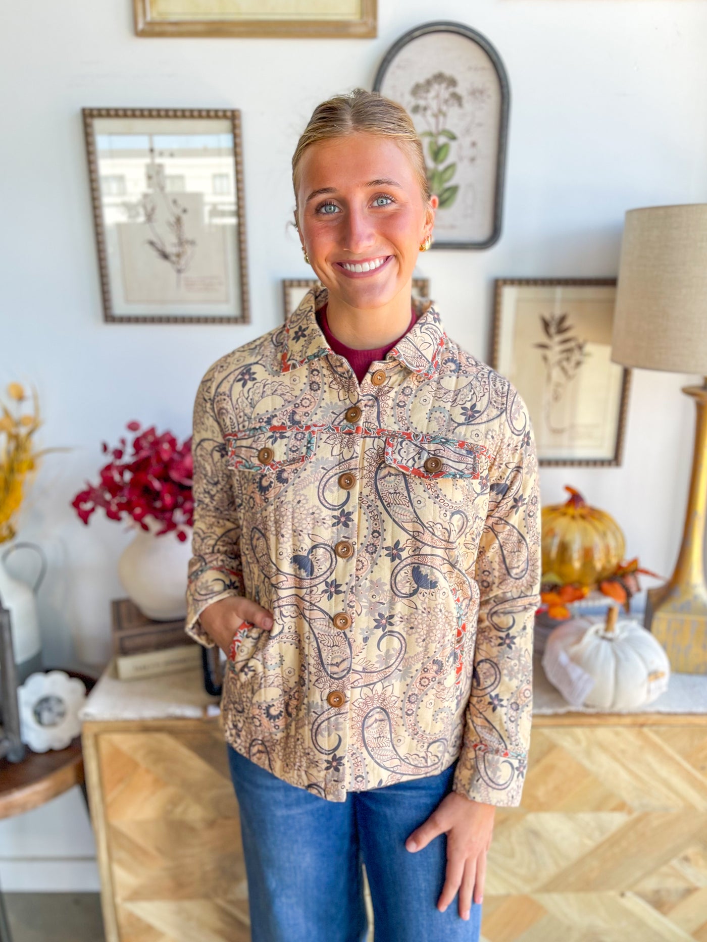 Beige Multi Fate Jacket