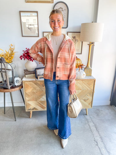 Salmon Plaid Jacket