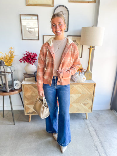 Salmon Plaid Jacket