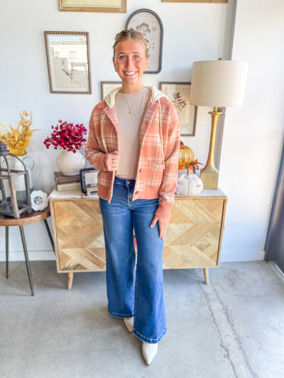 Salmon Plaid Jacket