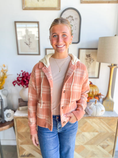 Salmon Plaid Jacket